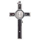 Pendente Croce San Benedetto acciaio, argento 925 s2