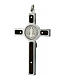 Pendente Croce San Benedetto acciaio, argento 925 s3