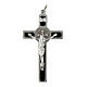 Pendente Croce San Benedetto acciaio, argento 925 s1