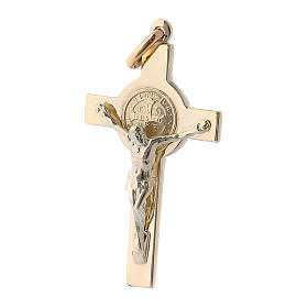 Krzyż świętego Benedykta złoto 14K.