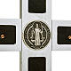 Kreuz Sankt Benedikt aus Aluminium und Holz, 40x20cm. s2