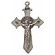 St. Benedict cross 7x4cm, pointed, in zamak and white enamel s1