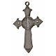 Croix Saint Benoît avec pointes 7x4 cm zamac émail blanc s2