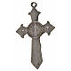 St. Benedict cross 7x4cm, pointed, in zamak and black enamel s4