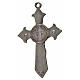 St. Benedict cross 7x4cm, pointed, in zamak and black enamel s2