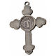 Krzyż świętego Benedykta, zakończenia koniczyna 4,8 X 3,4cm ,zama, emalia niebieska. s4