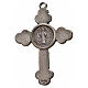 St. Benedict cross 4.8x3.4cm, trefoil, in zamak and black enamel s2