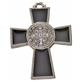 Kreuz Sankt Benedikt Zamak-Legierung schwarz 4x3 cm