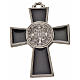 St. Benedict cross 4x3cm, in zamak and black enamel s2