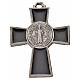 Krzyż świętego Benedykta 4 X 3 zama emalia czarna. s1