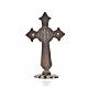 St. Benedict table cross 7x4cm, made of zamak and white enamel s4