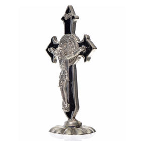 Kreuz Sankt Benedikt für Tisch Zamak-Legierung schwarz 7x4 cm