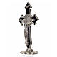 Croix Saint Benoît avec pointes à poser 7x4 cm zamac émail noir s2