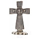St. Benedict table cross 5x3cm, made of zamak and white enamel s6