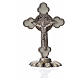 Croix trilobée Saint Benoît à poser 5x3,5 cm zamac émail blanc s3