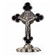St. Benedict table trefoil cross 5x3.5cm, made of zamak and blac s1