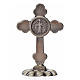 St. Benedict table trefoil cross 5x3.5cm, made of zamak and blac s2