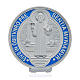 Medalla cruz San Benito blanca zamak 12.5 cm. s1