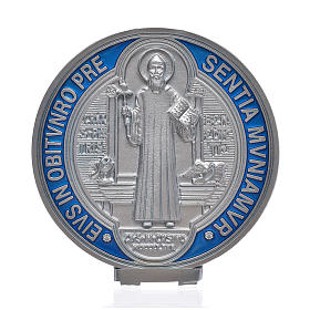 St. Benedict cross medal, silver zamak 12.5cm