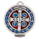 St. Benedict cross medal, zamak with silver plating 12.5cm s2
