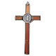 Kreuz Sankt Benedikt aus Zamak-Legierung mit Holz-Schnitzerei s2