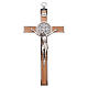 St. Benedict cross in zamak and carved wood s1