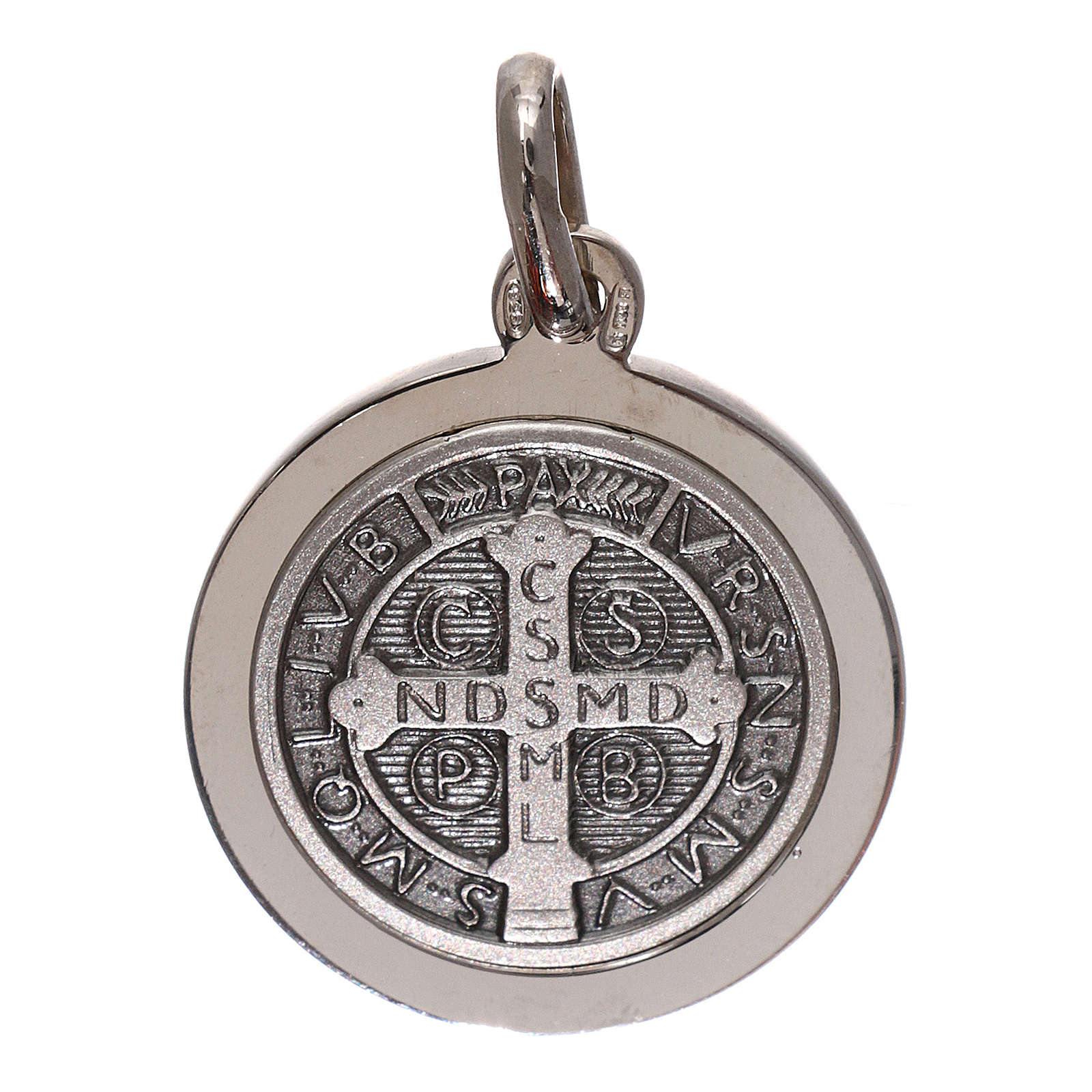 Medaglia croce San Benedetto argento 925 mis. 16 mm vendita online su HOLYART