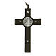 Cross of St. Benedict in black steel 6x3 cm s3