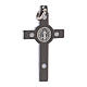 Krzyż stal czarny 4x2 cm Święty Benedykt s2