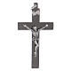 Glattes Kreuz von Sankt Benedikt aus Stahl mit schwarzen Verchromungen, 6 x 3 cm s1