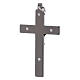 Croix de Saint Benoît en acier lisse 6x3 cm chrome noir s2