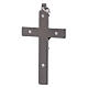 Cruz de São Bento em aço liso 6x3 cm cromada preta s2
