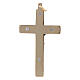 Glattes Kreuz von Sankt Benedikt aus Stahl mit vergoldeten Verchromungen, 6 x 3 cm s2