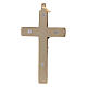 Cross of St. Benedict in smooth steel with golden chrome 6x3 cm s2