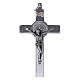 Kreuz von Sankt Benedikt aus Stahl mit polierten Verchromungen, 6 x 3 cm s1