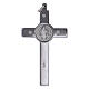 Kreuz von Sankt Benedikt aus Stahl mit polierten Verchromungen, 6 x 3 cm s2