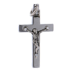 Kreuz von Sankt Benedikt aus Stahl mit polierten Verchromungen, 4 x 2 cm