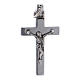 Saint Benedict crucifix in steel 4x2 cm shiny chrome s1