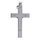 Saint Benedict crucifix in steel 4x2 cm shiny chrome s2