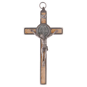 Kreuz von Sankt Benedikt aus Ahornholz, 12 x 6 cm