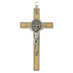 Croix Saint Benoît bois d'érable 12x6 cm