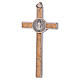 Croix Saint Benoît bois d'érable 12x6 cm s4