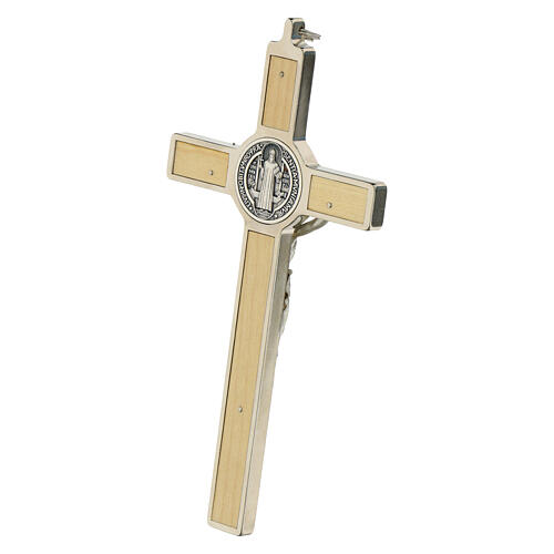 Saint Benedict Cross, 12x6 cm in maple wood 6