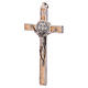 Saint Benedict Cross, 12x6 cm in maple wood s3