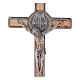 Kreuz von Sankt Benedikt aus Ahornholz mit Sockel, 12 x 6 cm s2