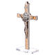 St Benedict Cross with base, in maple wood, 12x6 cm s3