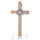 St Benedict Cross with base, in maple wood, 12x6 cm s4