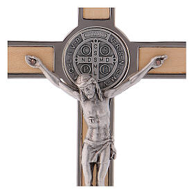 Kreuz von Sankt Benedikt aus Ahornholz, 16 x 8 cm