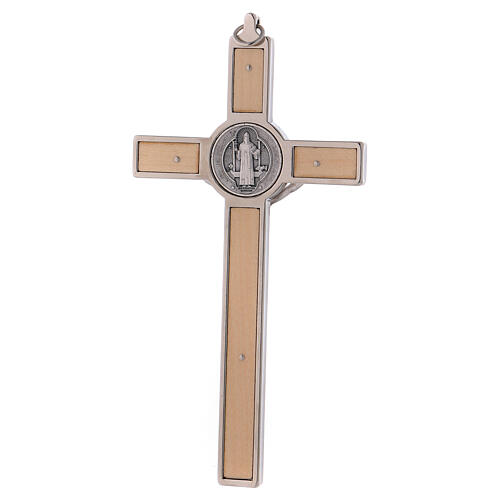 Kreuz von Sankt Benedikt aus Ahornholz, 16 x 8 cm 4