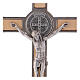 Kreuz von Sankt Benedikt aus Ahornholz, 16 x 8 cm s2